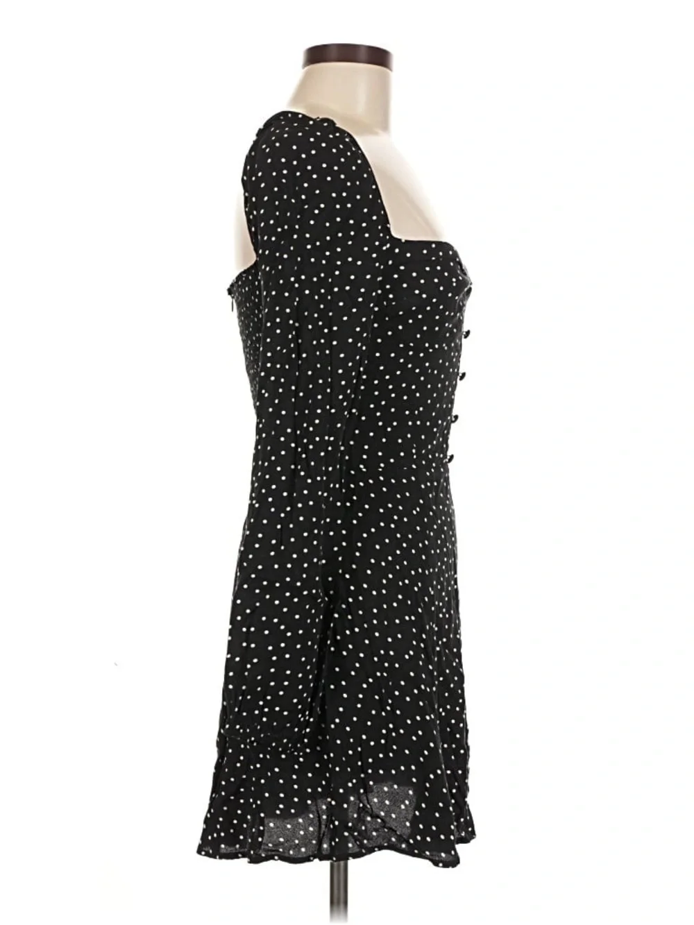 Reformation Black Polka‎ Dot Sweetheart Mini Dress Size 6 Preowned
